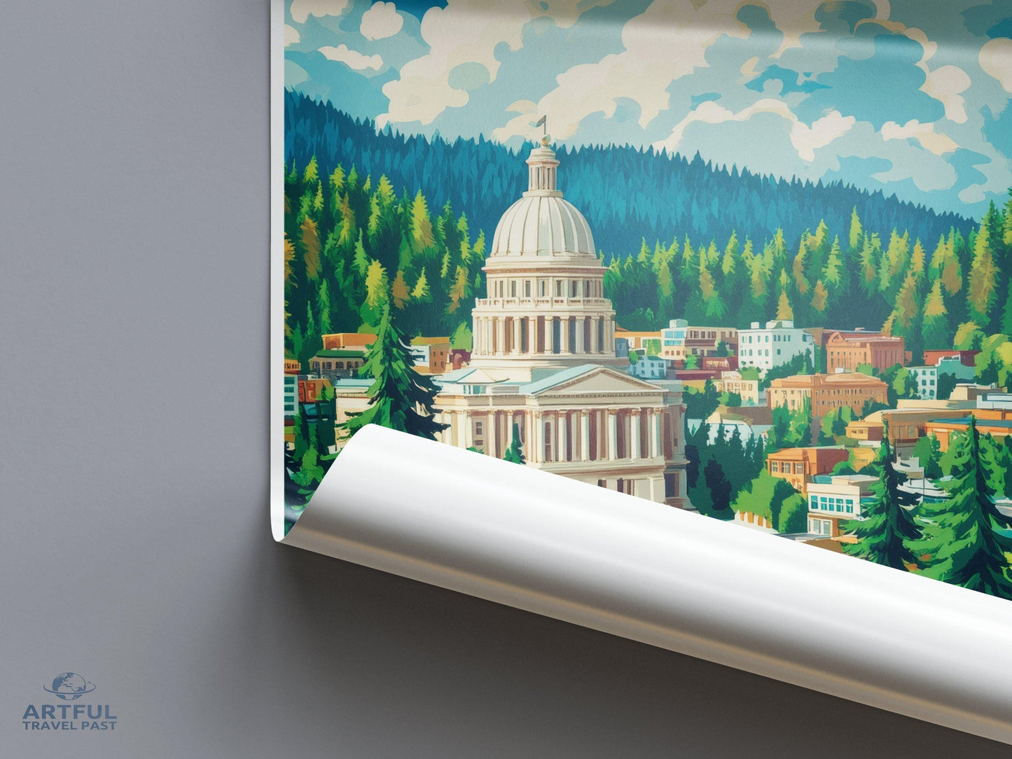Olympia Poster | Washington Wall Art | America Decor