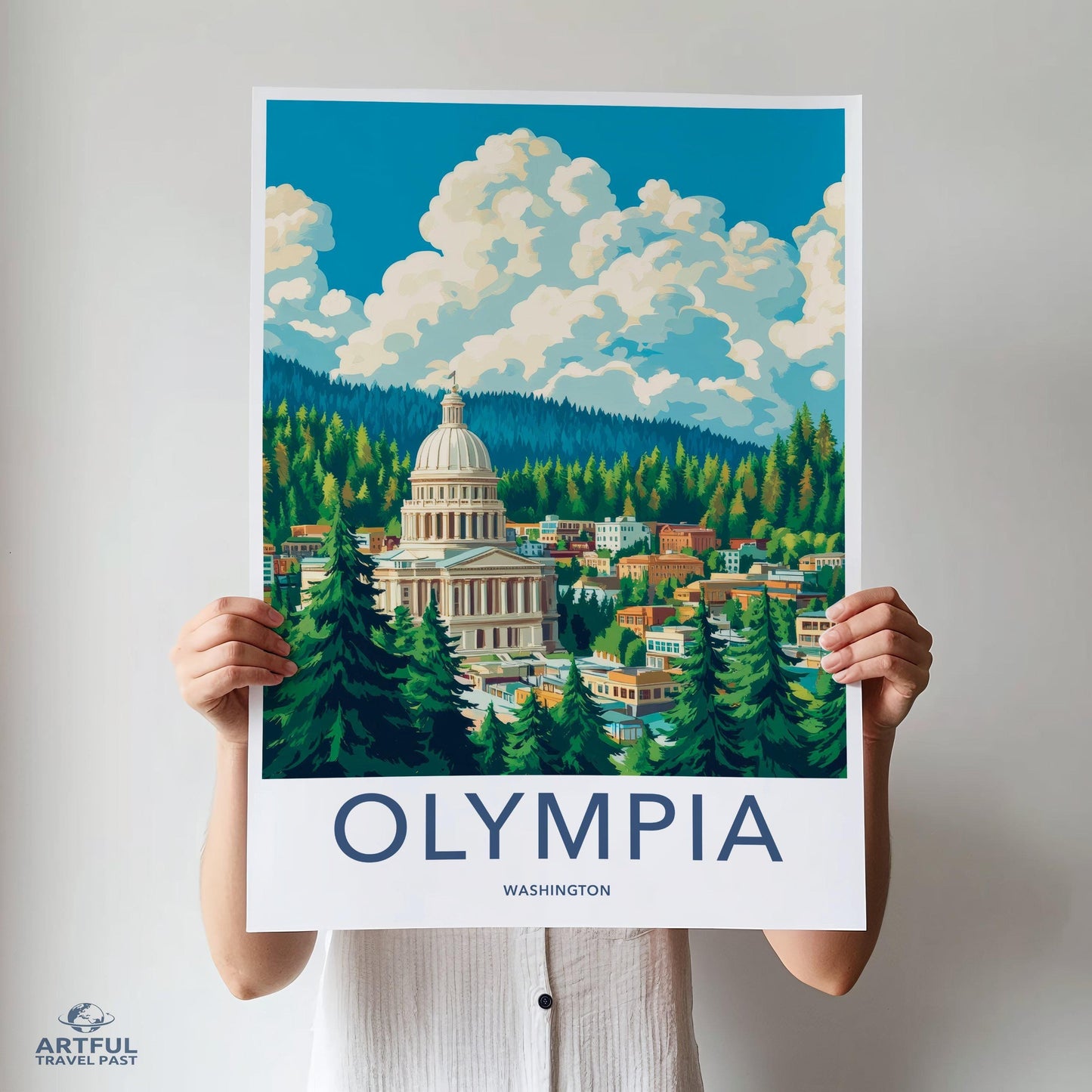 Olympia Poster | Washington Wall Art | America Decor
