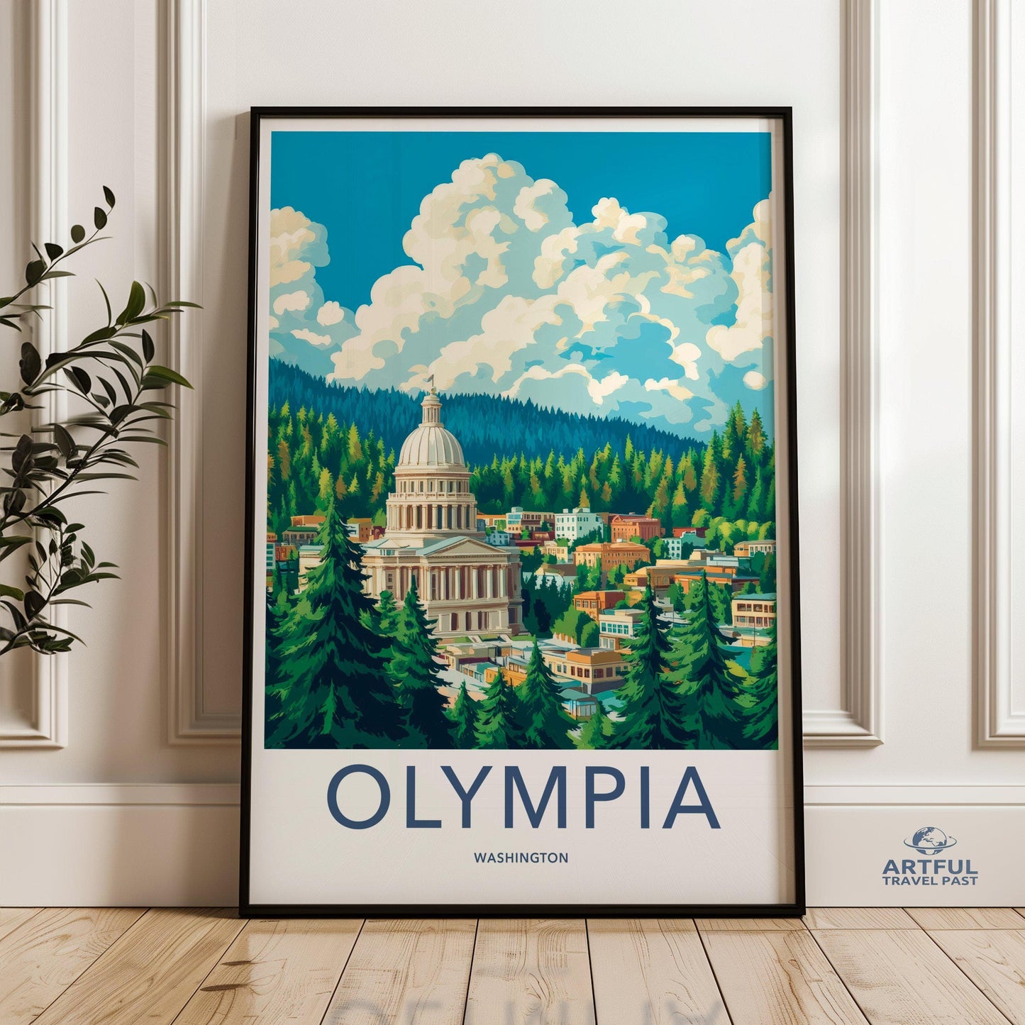 Olympia Poster | Washington Wall Art | America Decor
