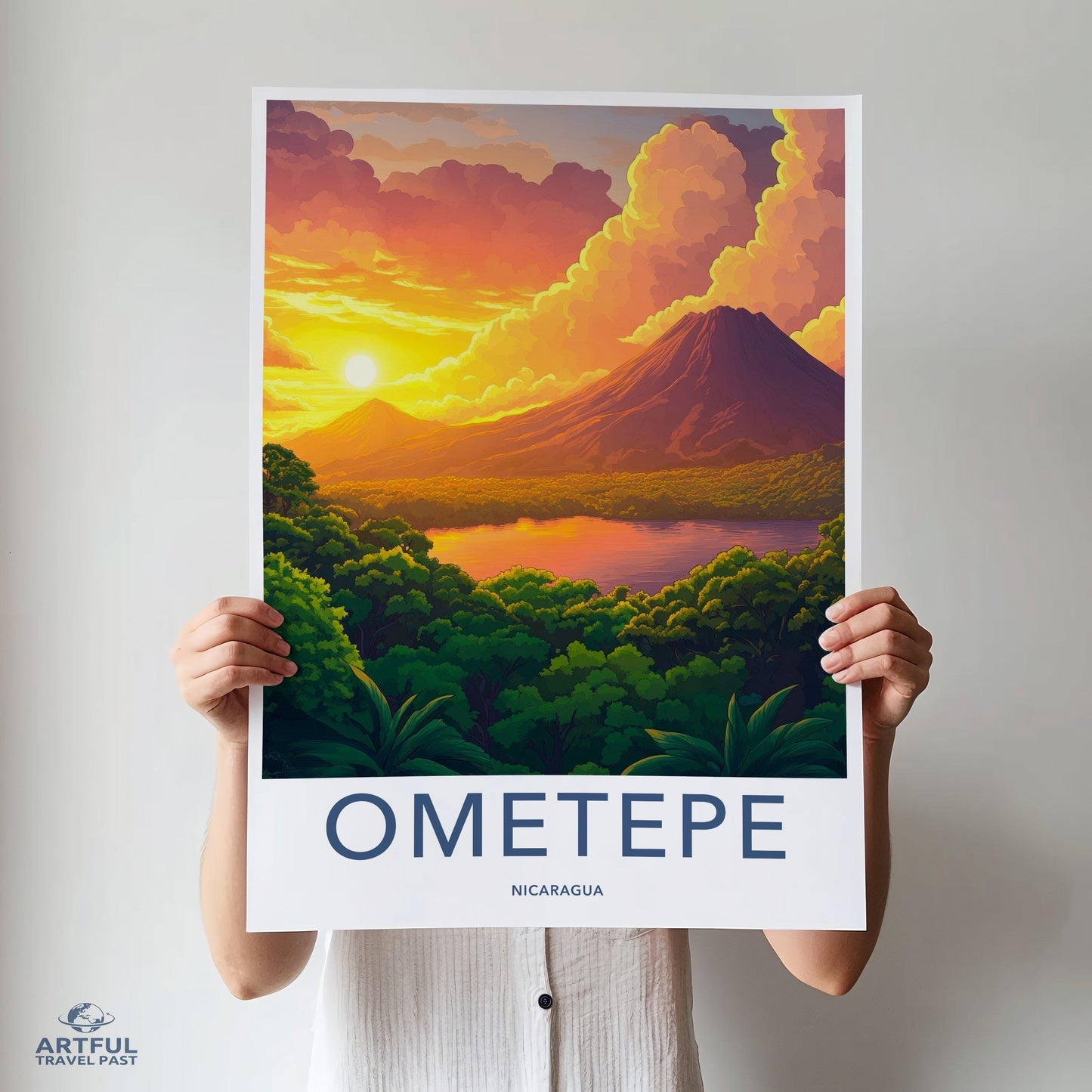 Ometepe Poster | Nicaragua Wall Art | Central America Decor