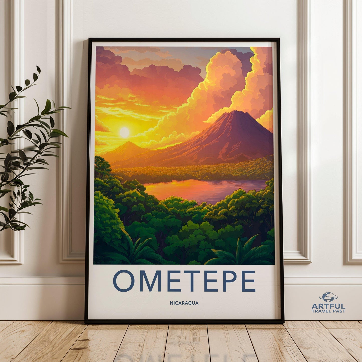 Ometepe Poster | Nicaragua Wall Art | Central America Decor