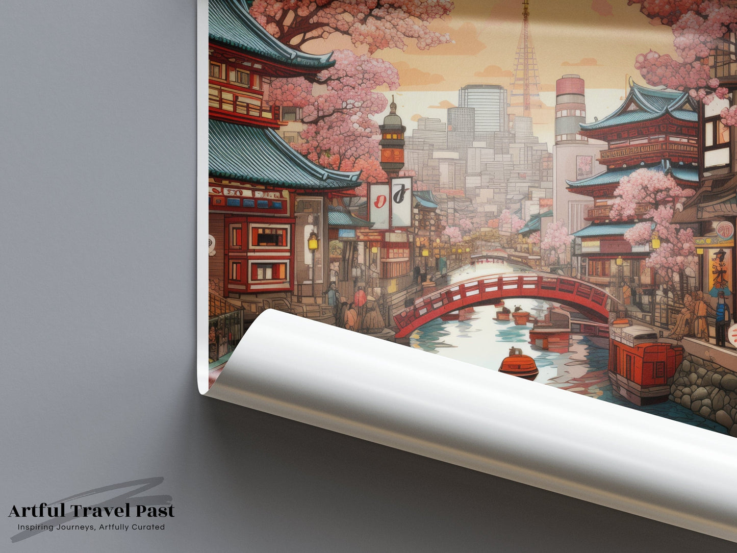 Osaka Poster | Cherry Blossom | Japan Wall Art