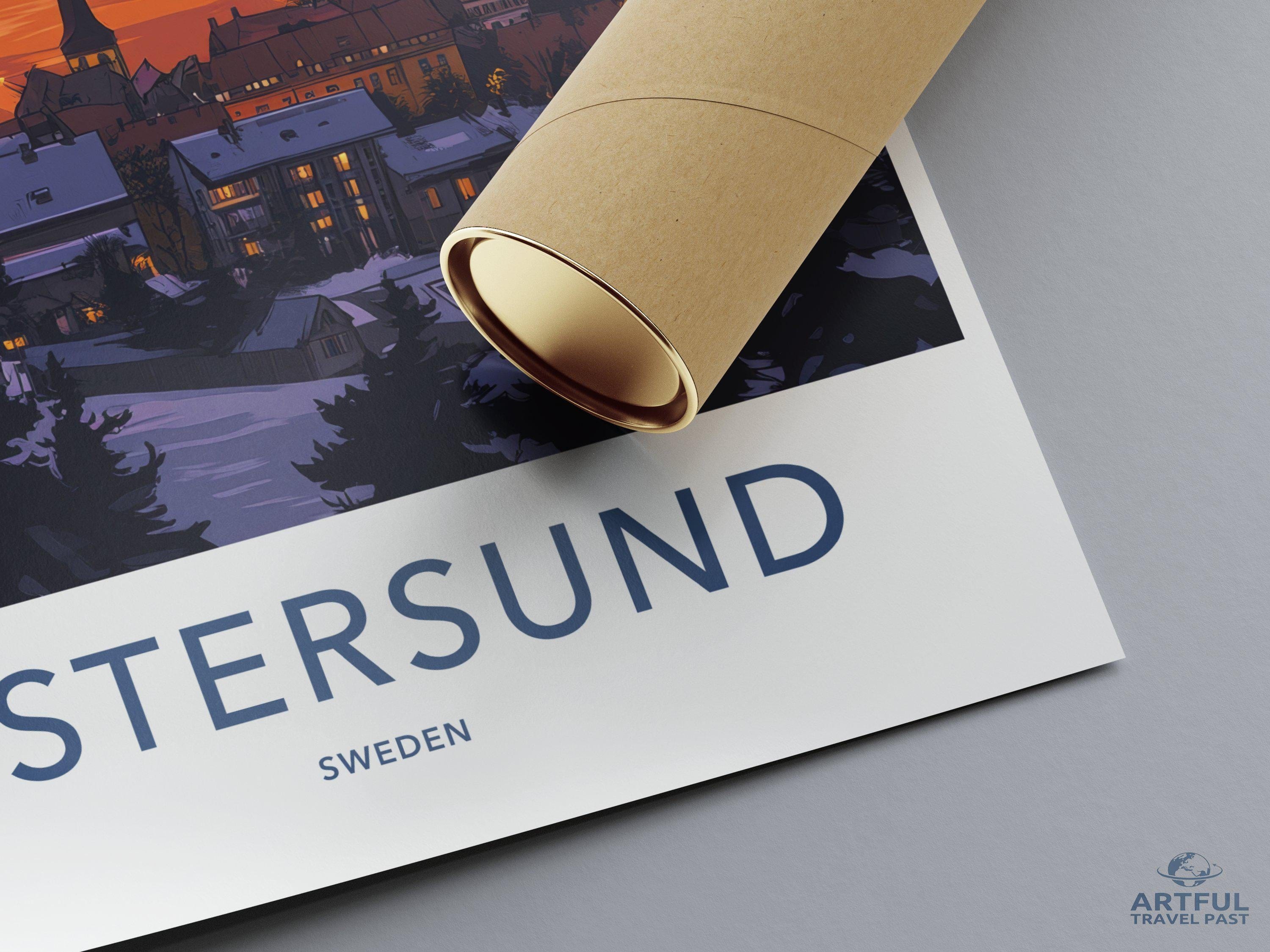 Östersund Poster - Sweden Wall Art