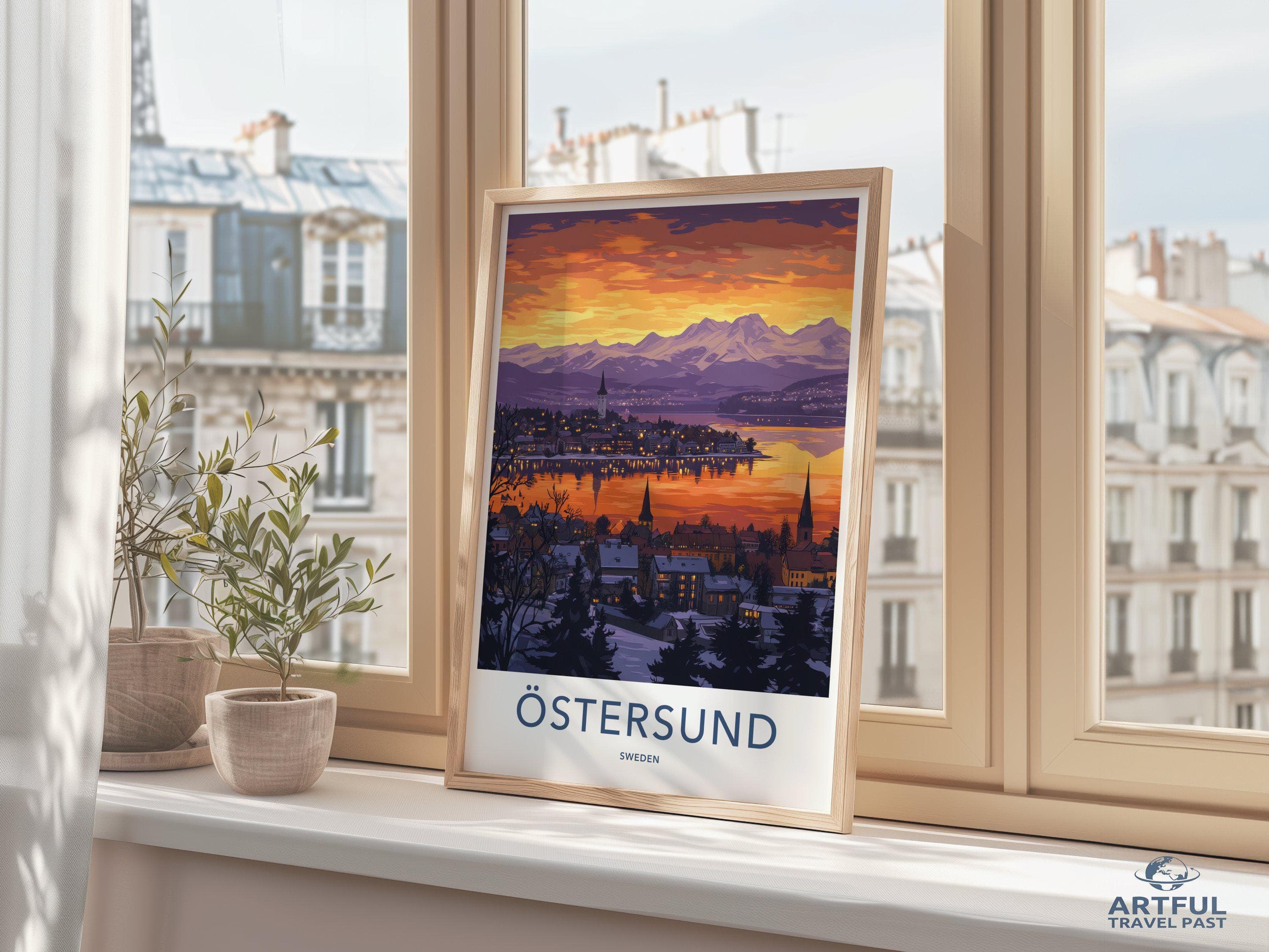 Östersund Poster - Sweden Wall Art