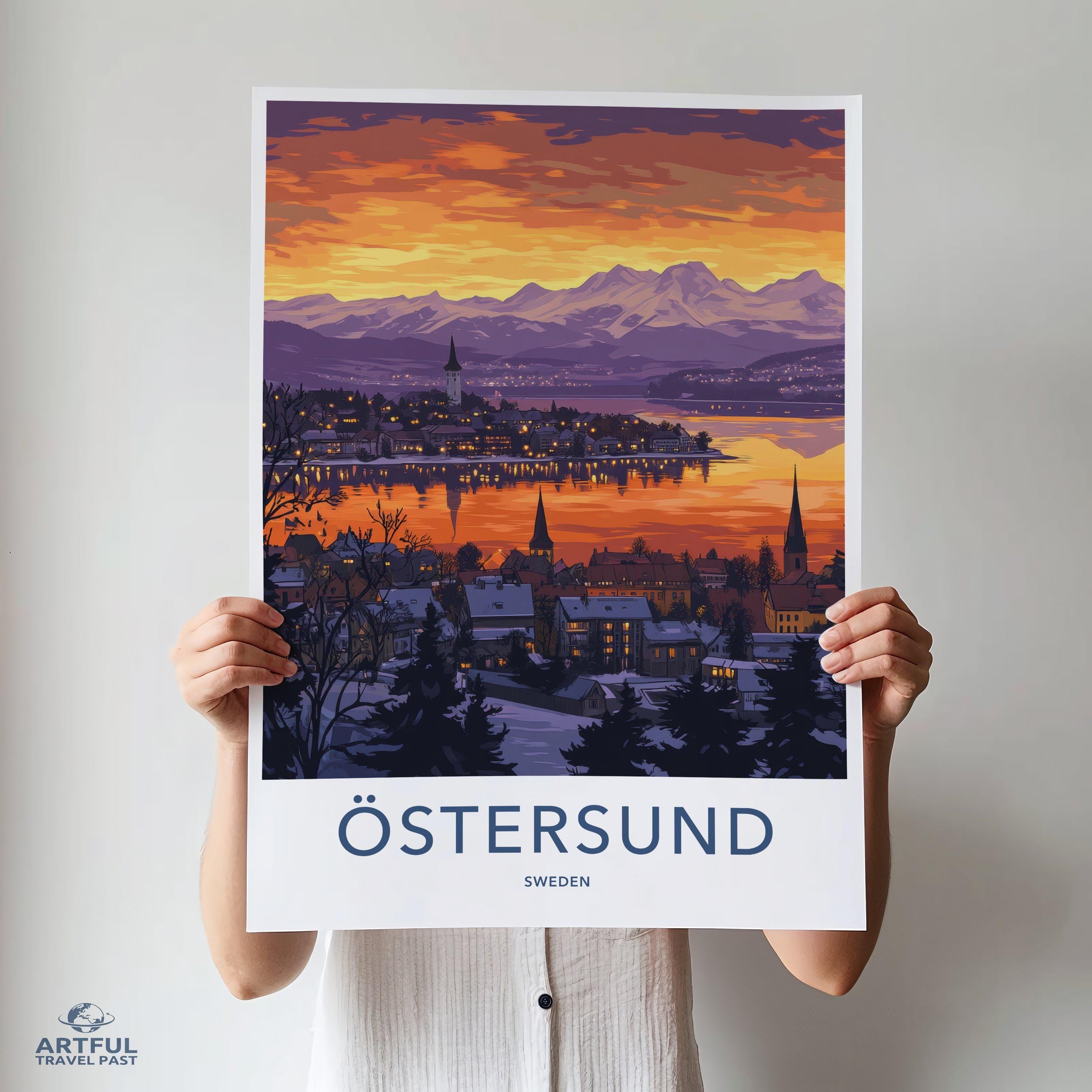 Östersund Poster - Sweden Wall Art