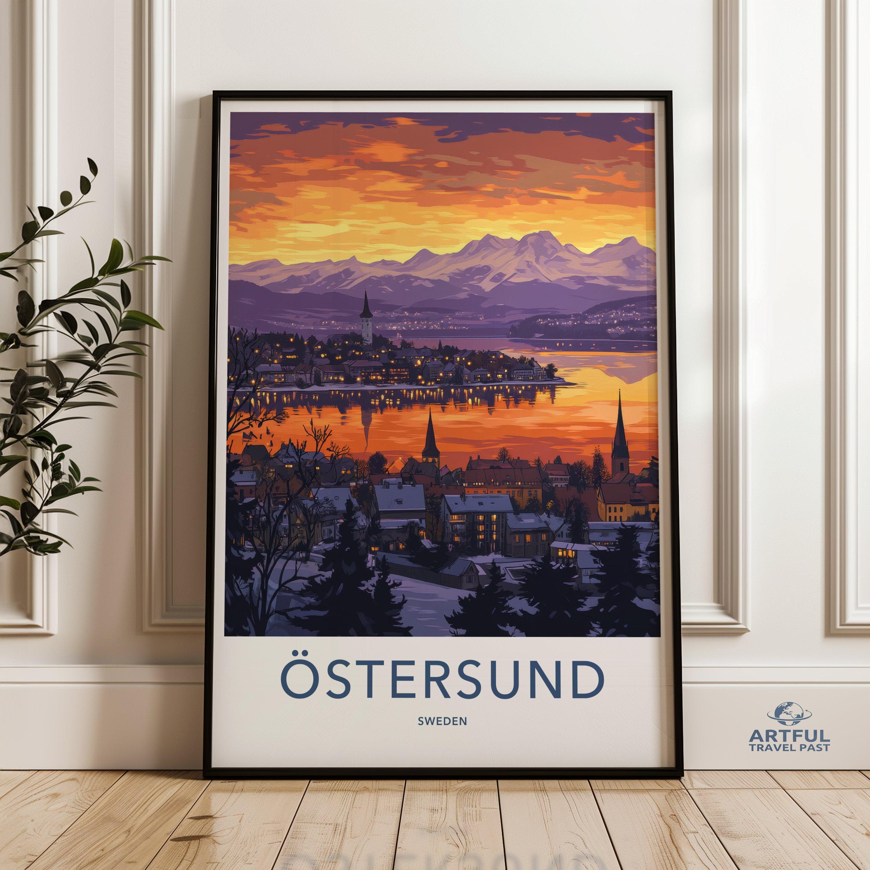 Östersund Poster - Sweden Wall Art