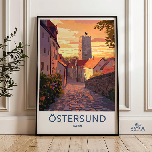Östersund Poster - Sweden Wall Art