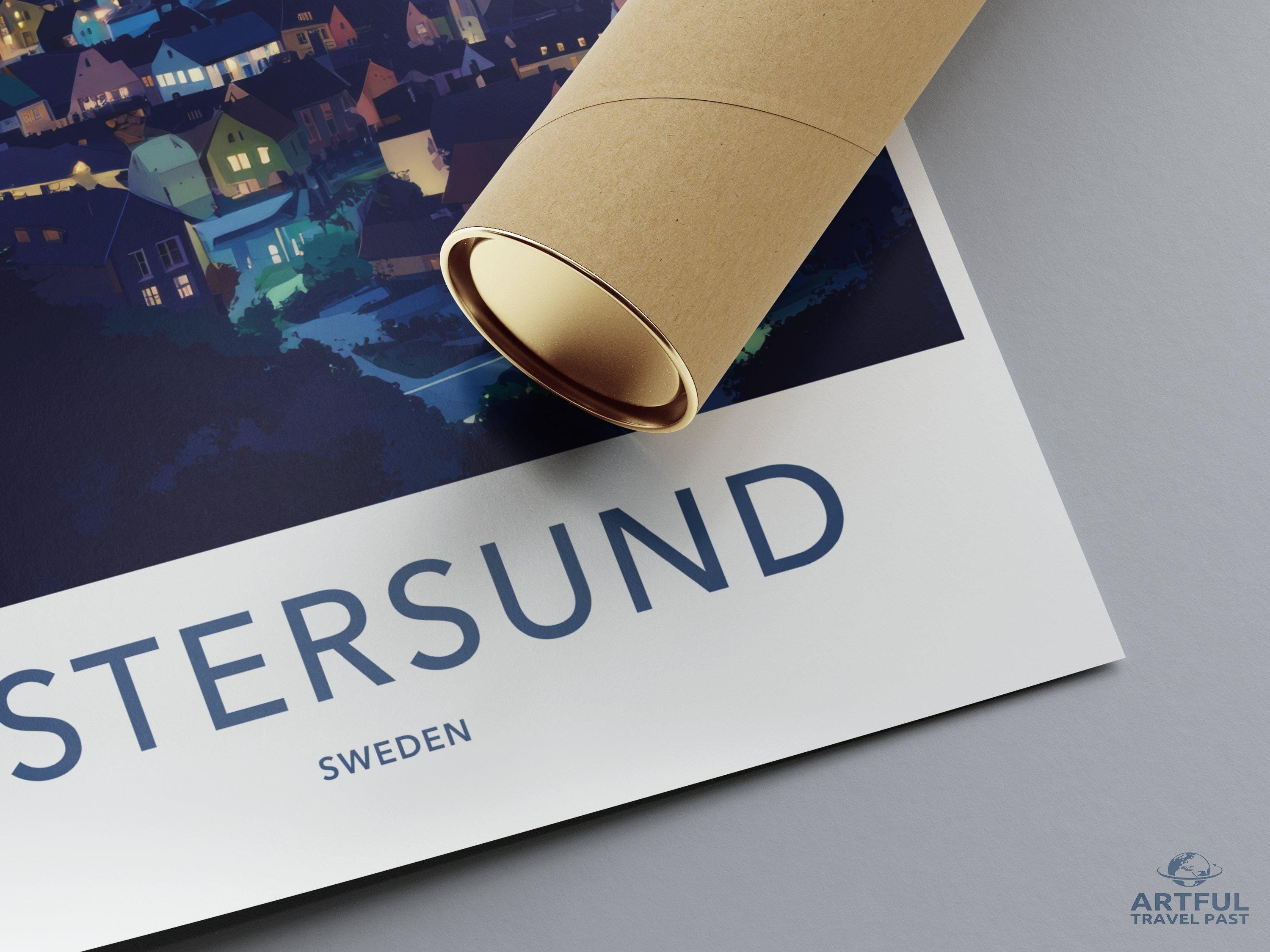 Östersund Poster - Sweden Wall Art