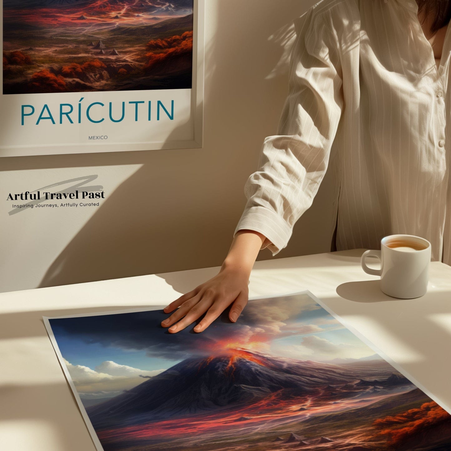 Parícutin Poster | Michoacán Wall Art | Mexico Decor