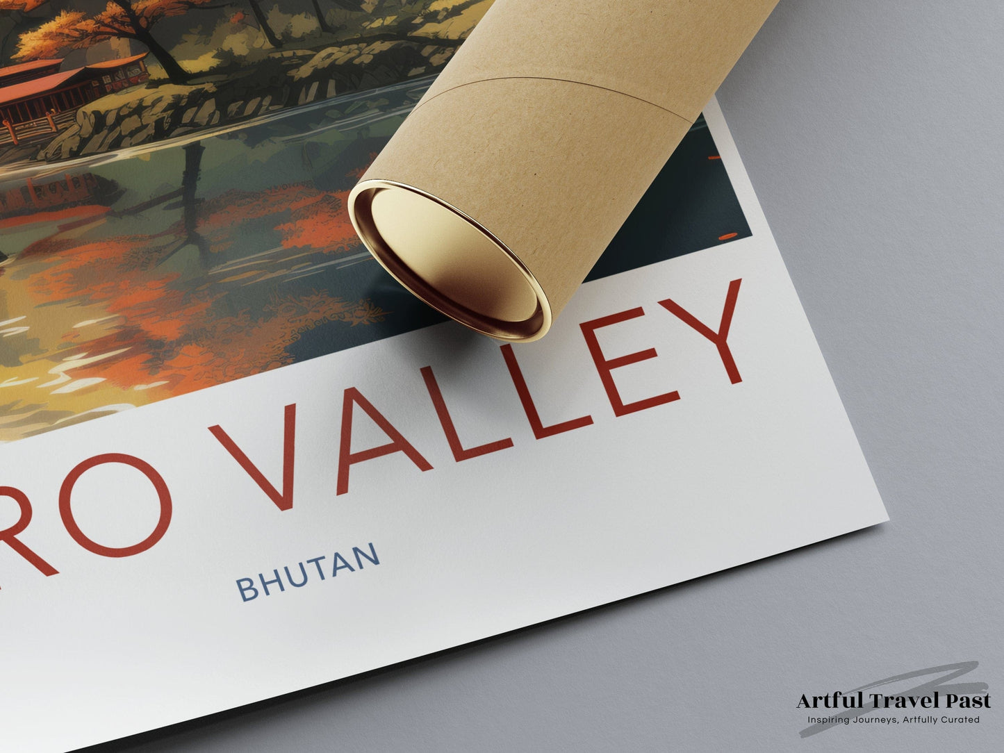Paro Valley Poster | Bhutan Wall Art | Asia Decor