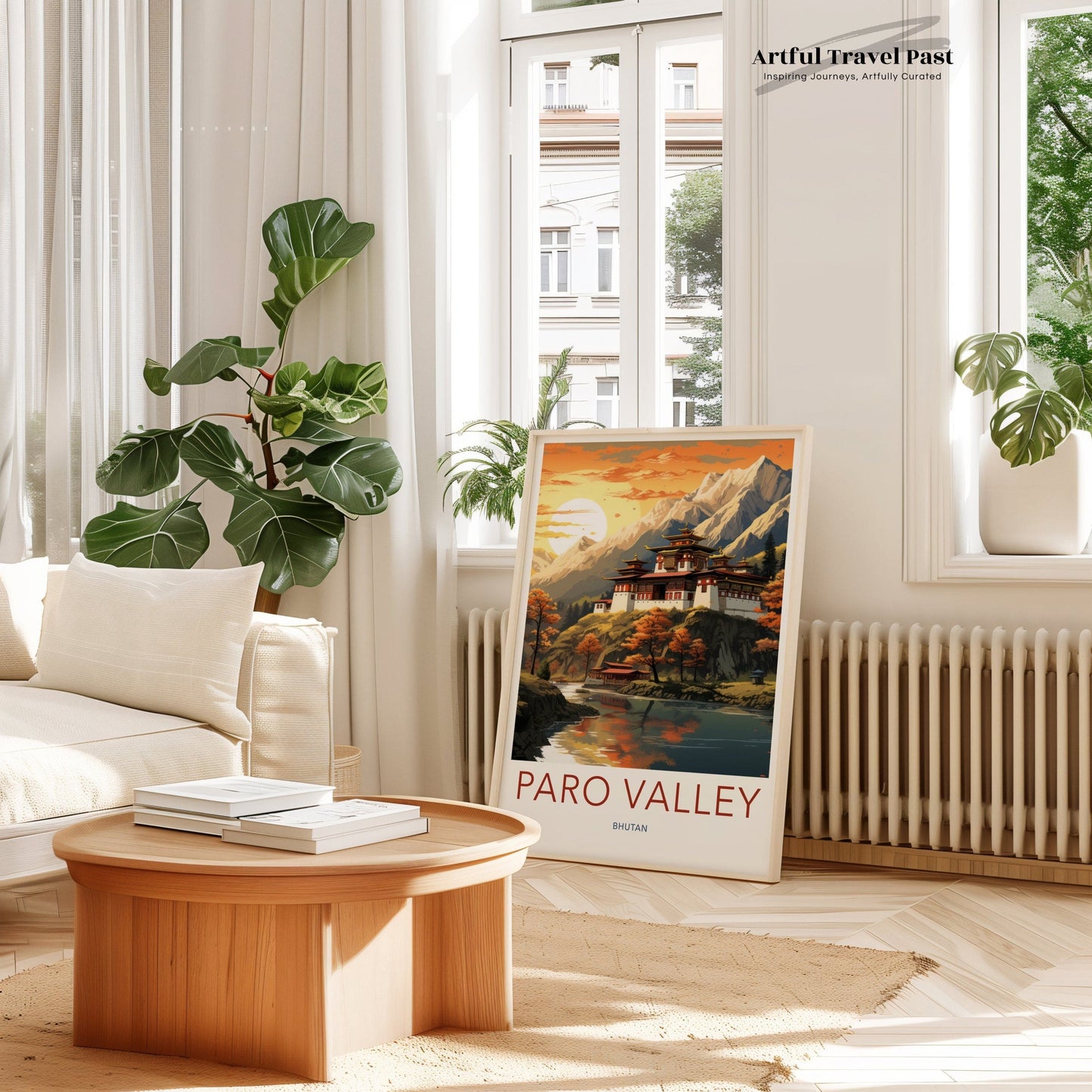 Paro Valley Poster | Bhutan Wall Art | Asia Decor