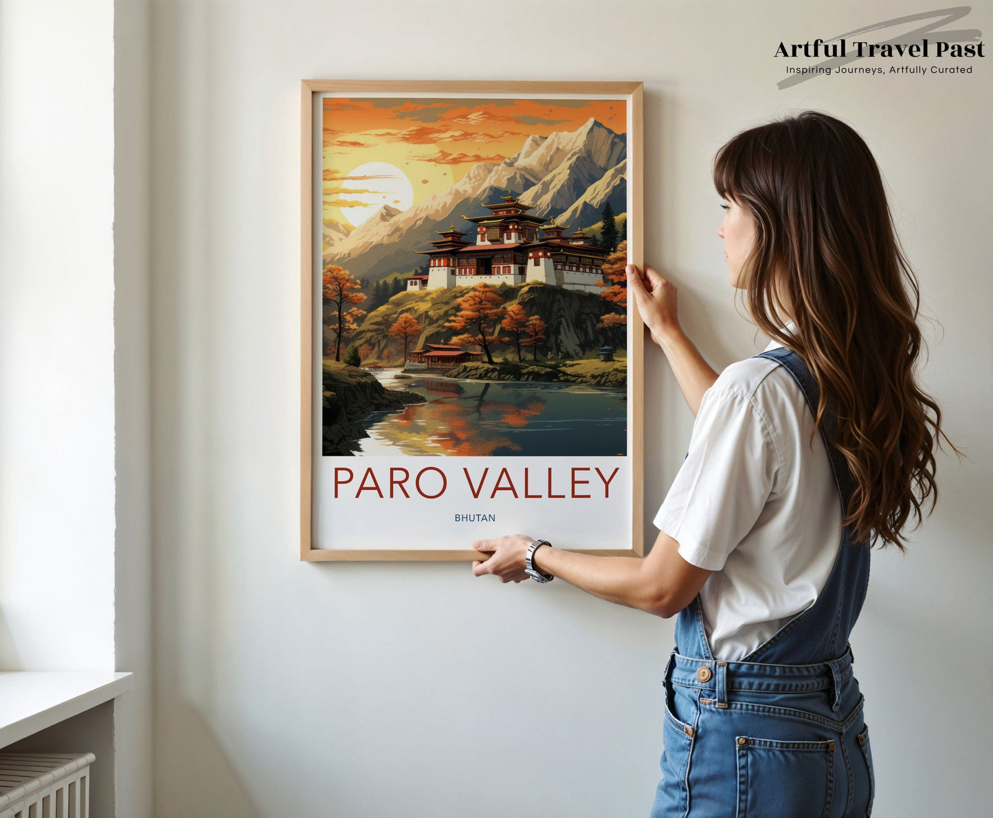 Paro Valley Poster | Bhutan Wall Art | Asia Decor
