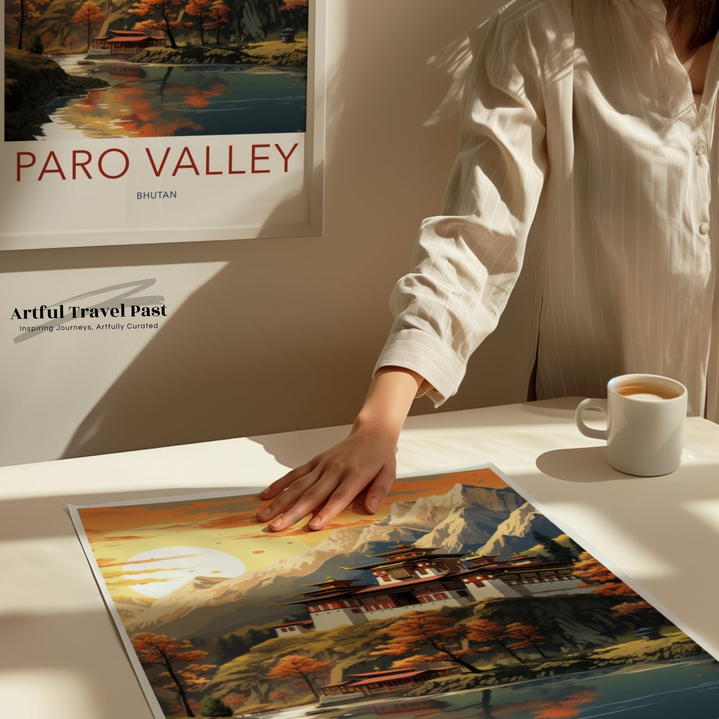 Paro Valley Poster | Bhutan Wall Art | Asia Decor