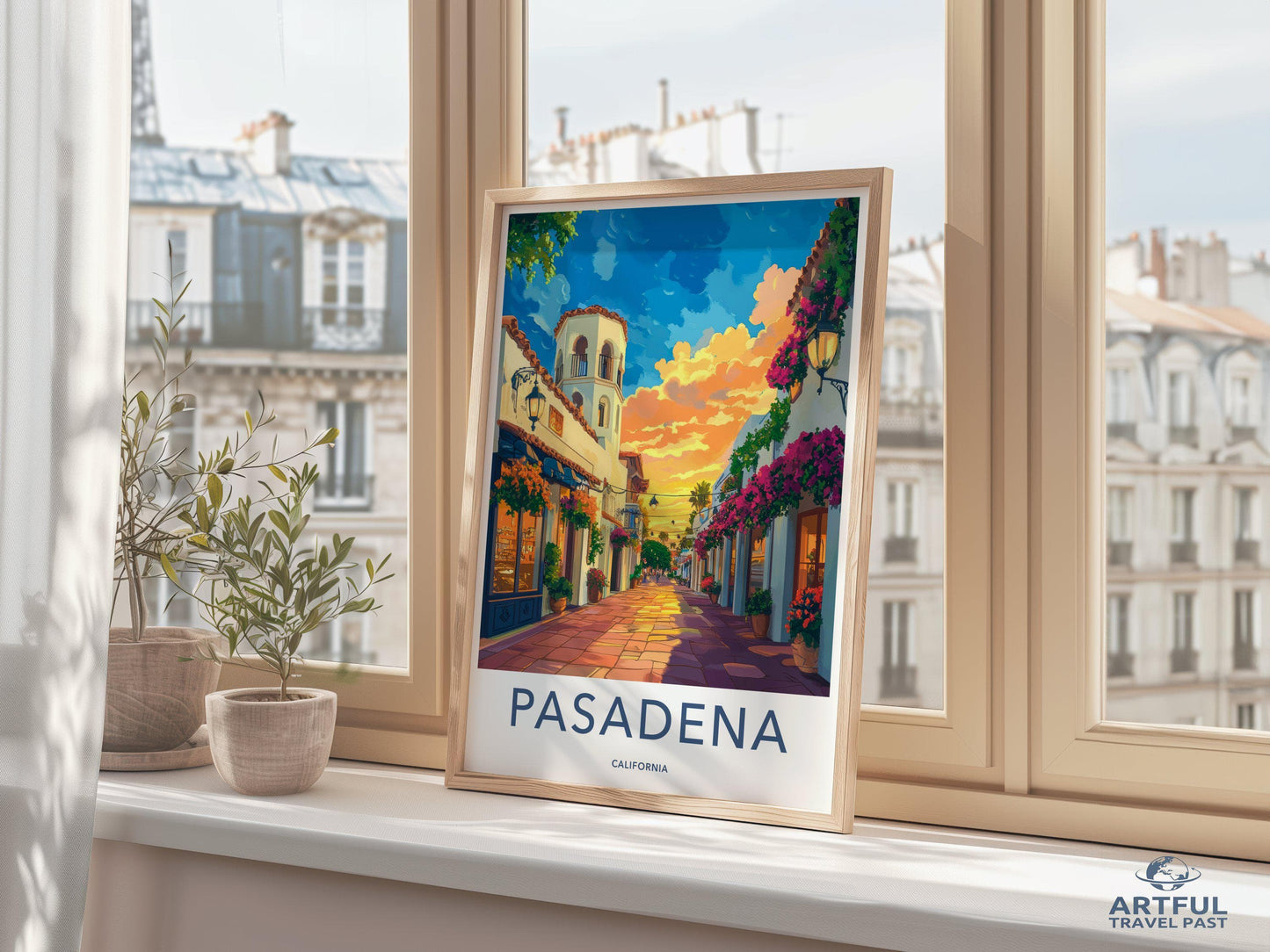 Pasadena Poster | California Wall Art | America Decor