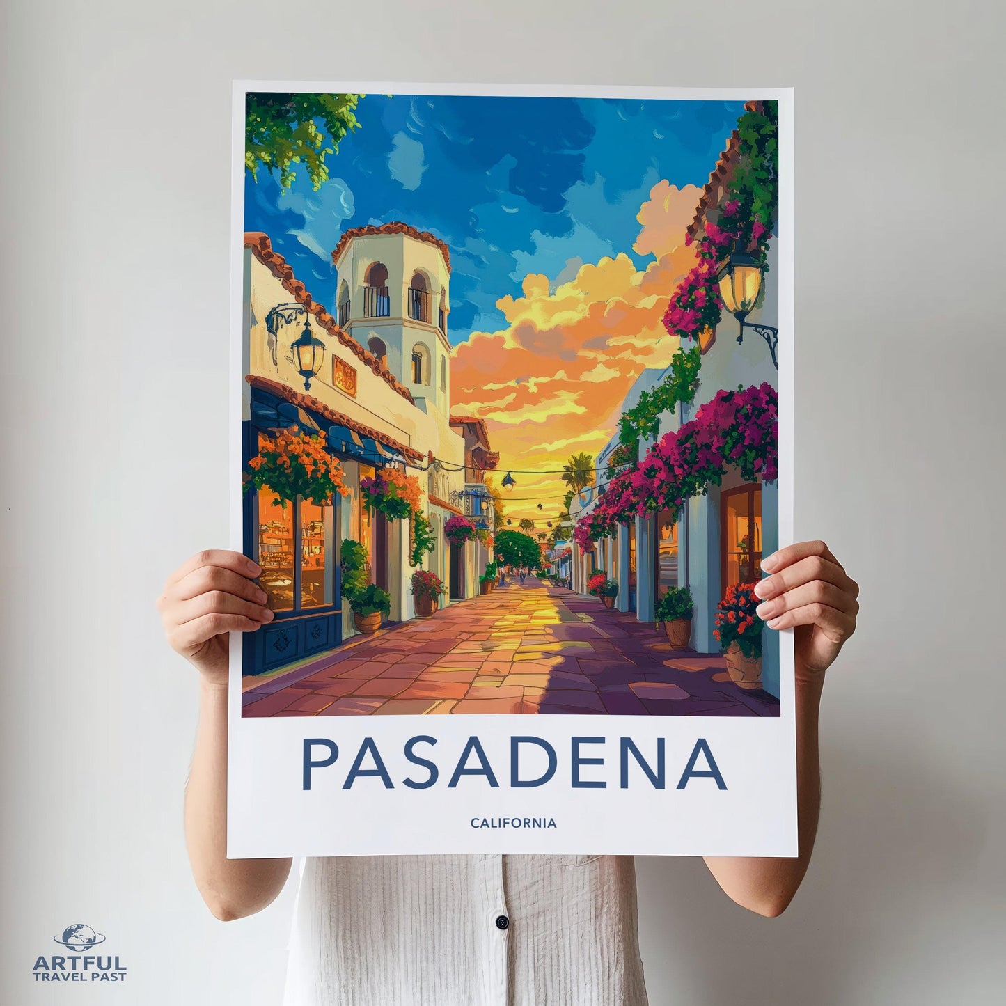 Pasadena Poster | California Wall Art | America Decor