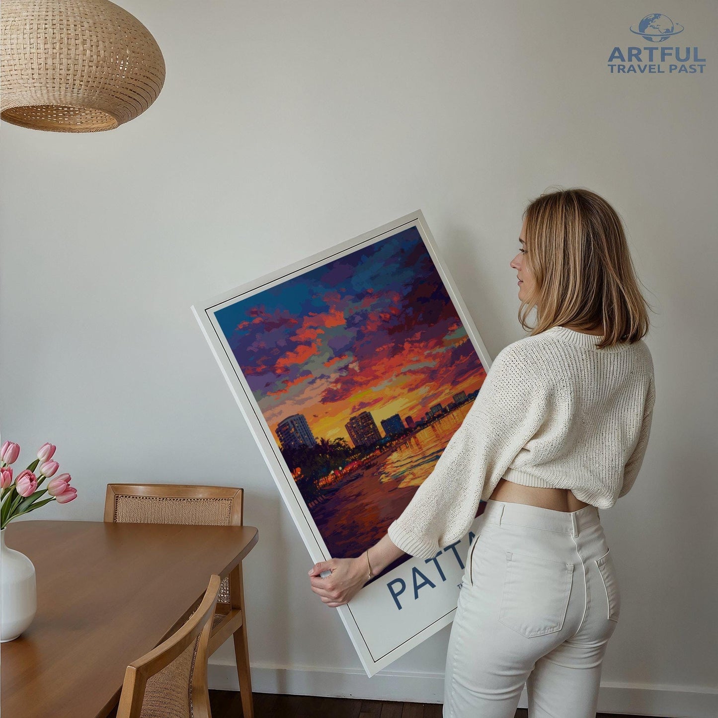 Pattaya Beach Poster | Thailand Wall Art | Asia Decor