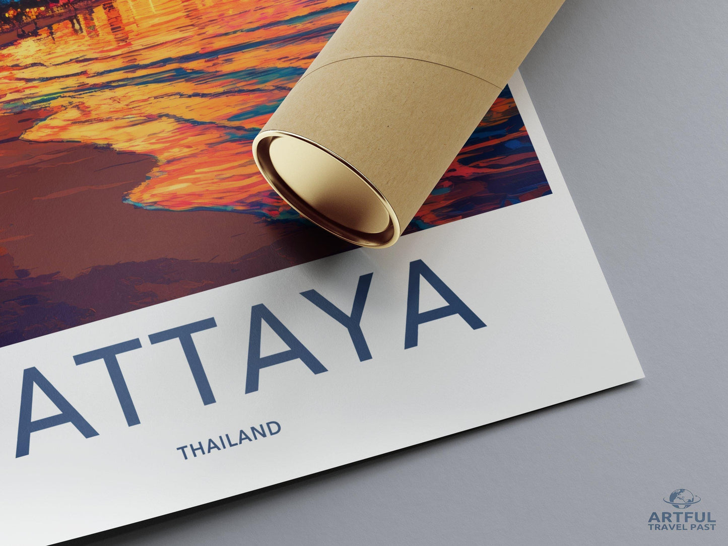 Pattaya Beach Poster | Thailand Wall Art | Asia Decor