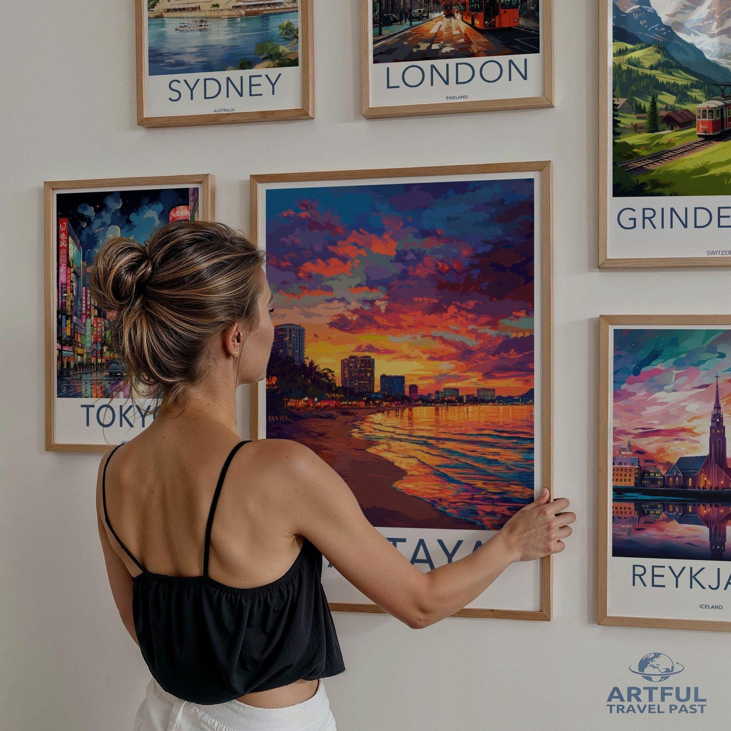 Pattaya Beach Poster | Thailand Wall Art | Asia Decor
