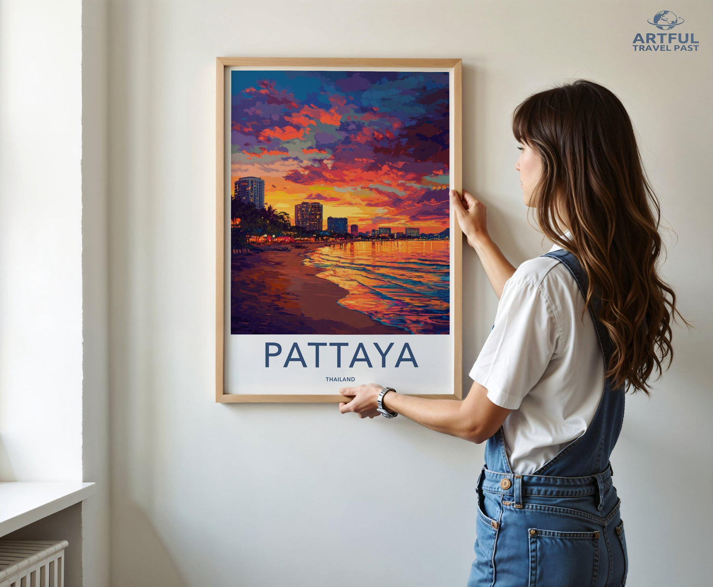 Pattaya Beach Poster | Thailand Wall Art | Asia Decor