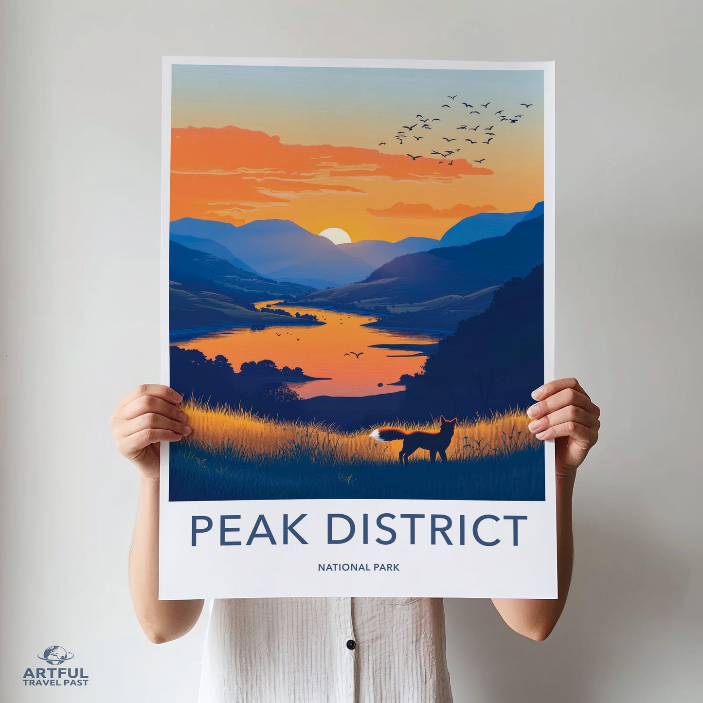 Peak District National Park Poster - England Wall Art