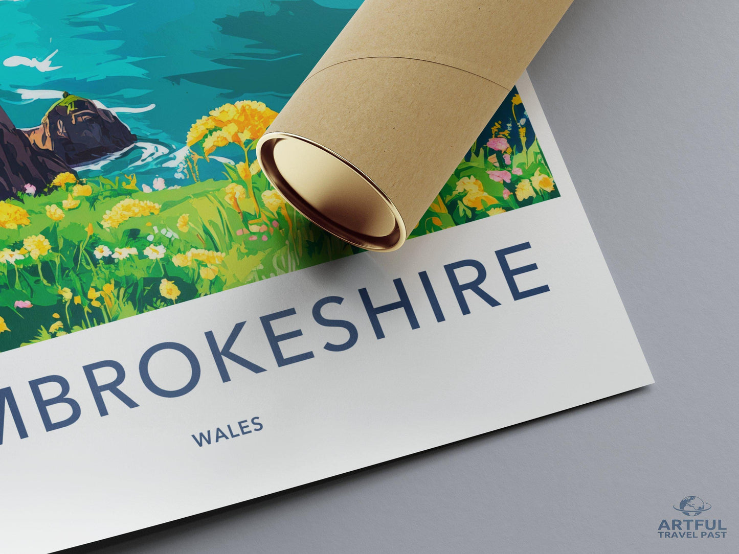 Pembrokeshire Poster | Wales Wall Art | UK Decor