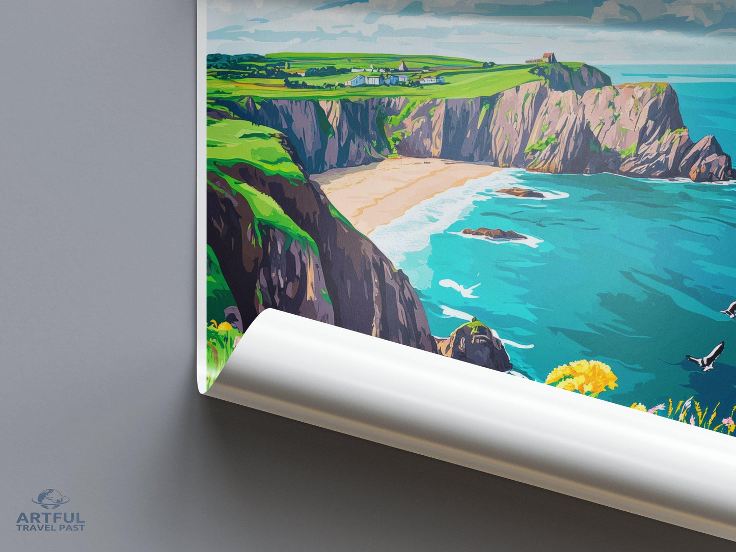 Pembrokeshire Poster | Wales Wall Art | UK Decor