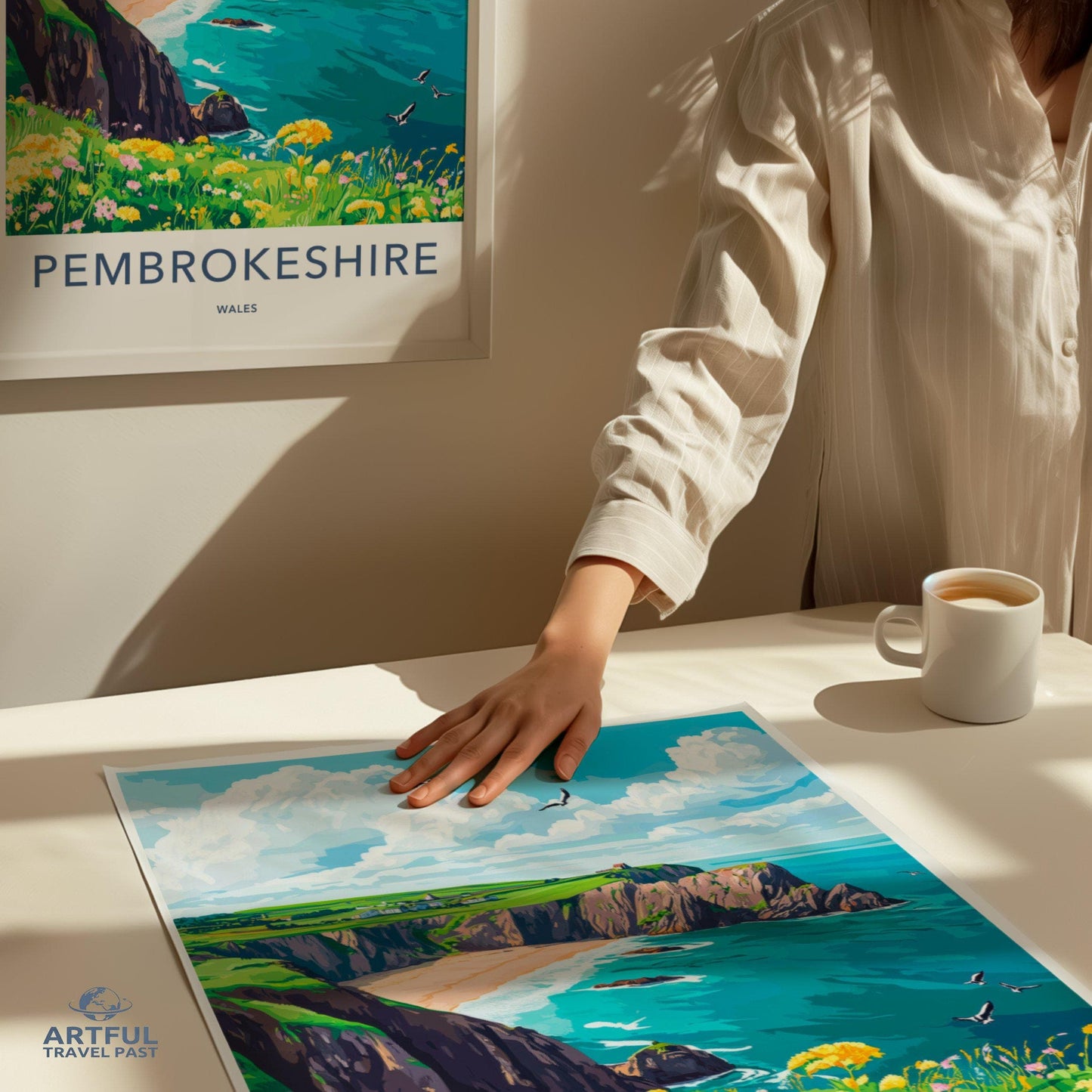 Pembrokeshire Poster | Wales Wall Art | UK Decor