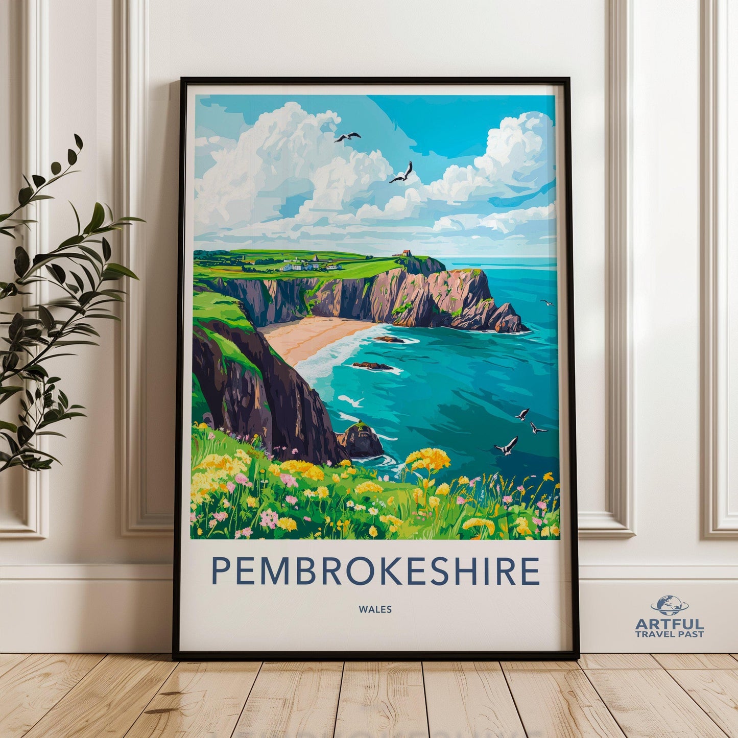 Pembrokeshire Poster | Wales Wall Art | UK Decor
