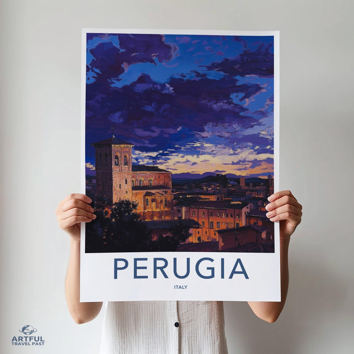 Perugia Poster | Italy Wall Art | Europe Decor
