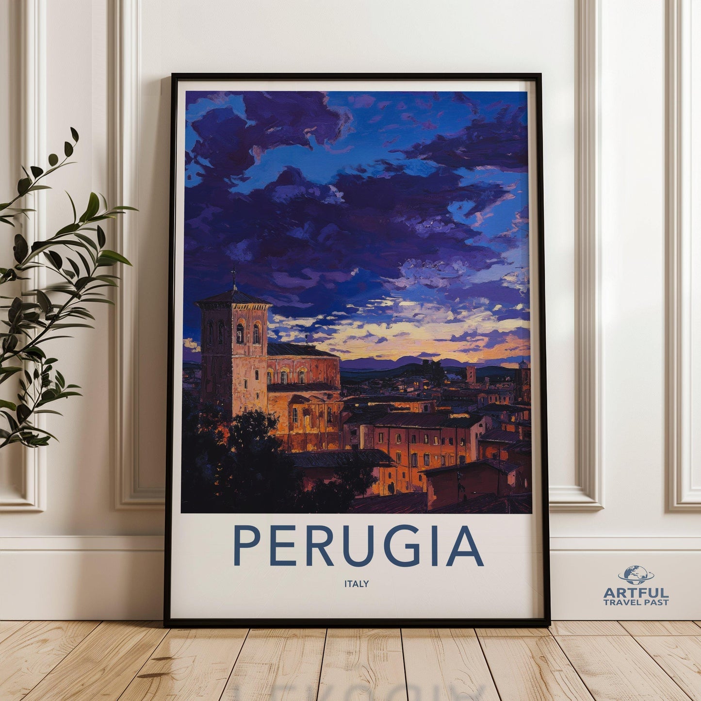 Perugia Poster | Italy Wall Art | Europe Decor