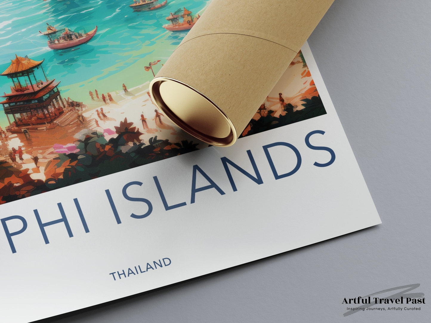 Phi Phi Islands Poster | Thailand Wall Art | Asia Decor