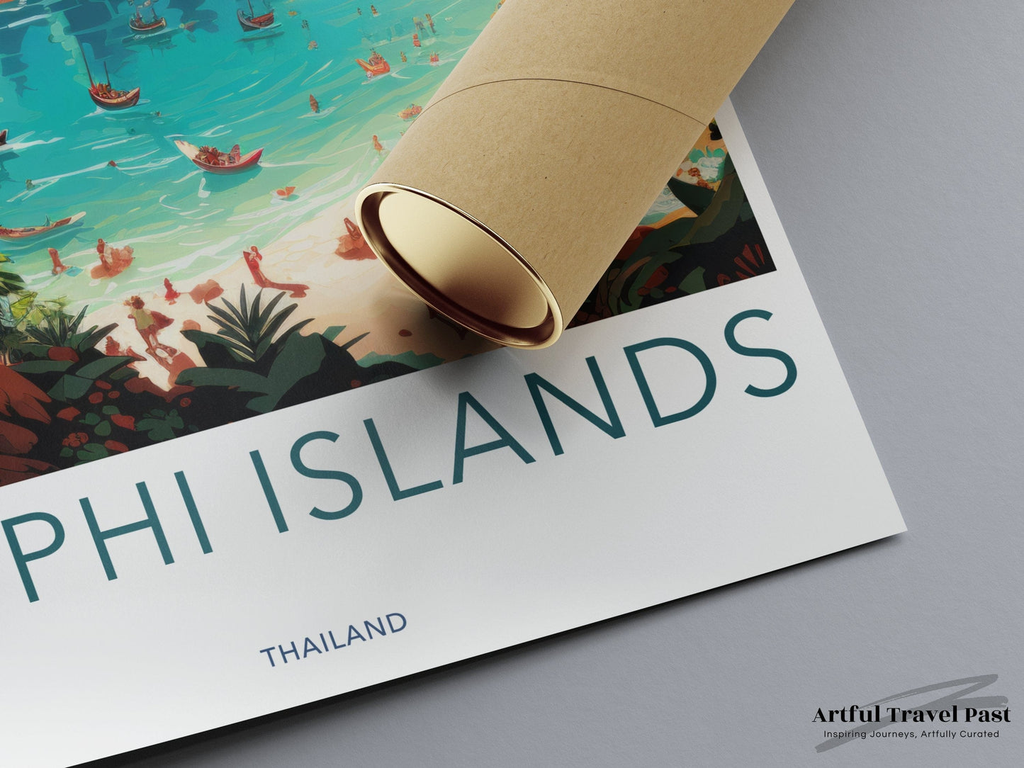 Phi Phi Islands Poster | Thailand Wall Art | Asia Decor