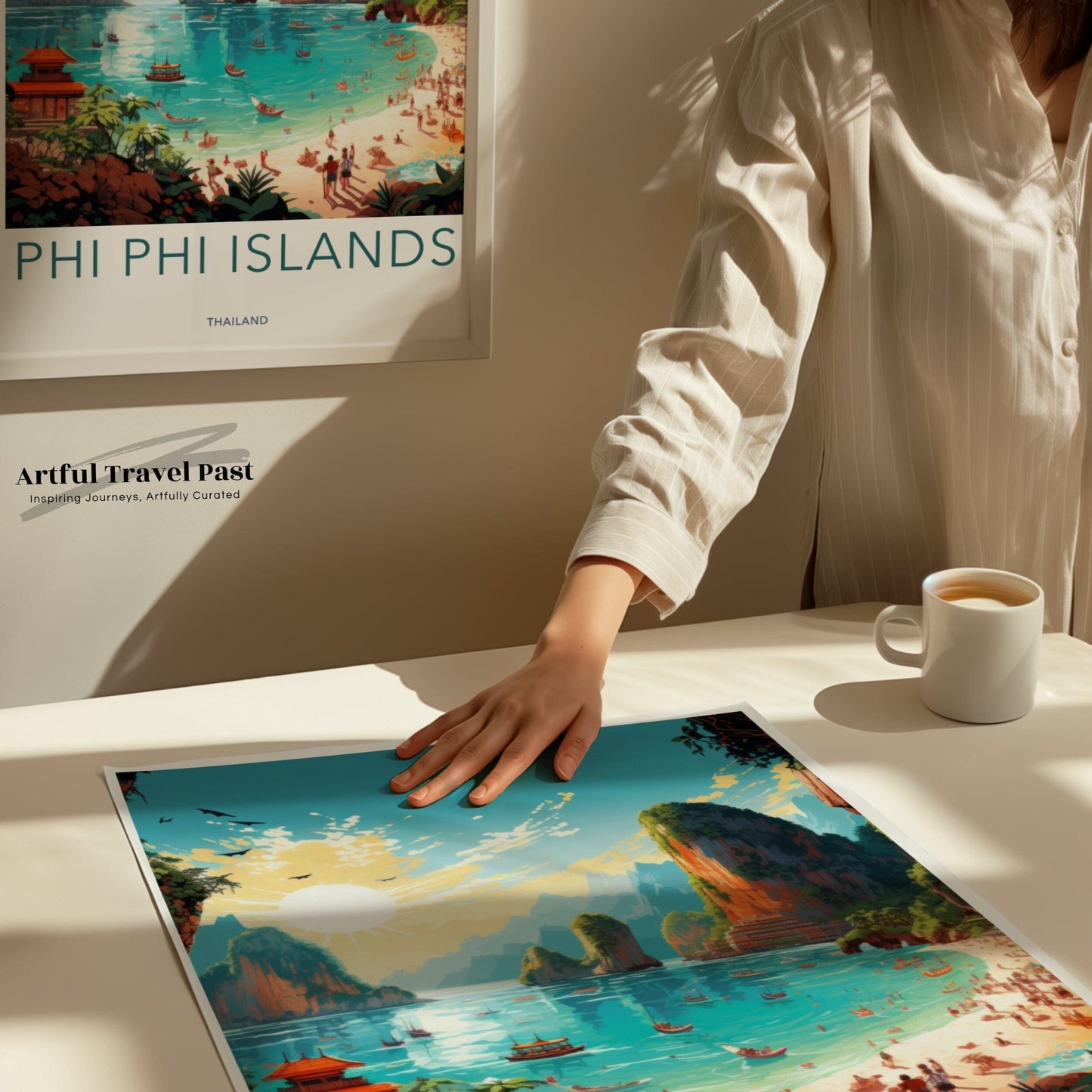 Phi Phi Islands Poster | Thailand Wall Art | Asia Decor