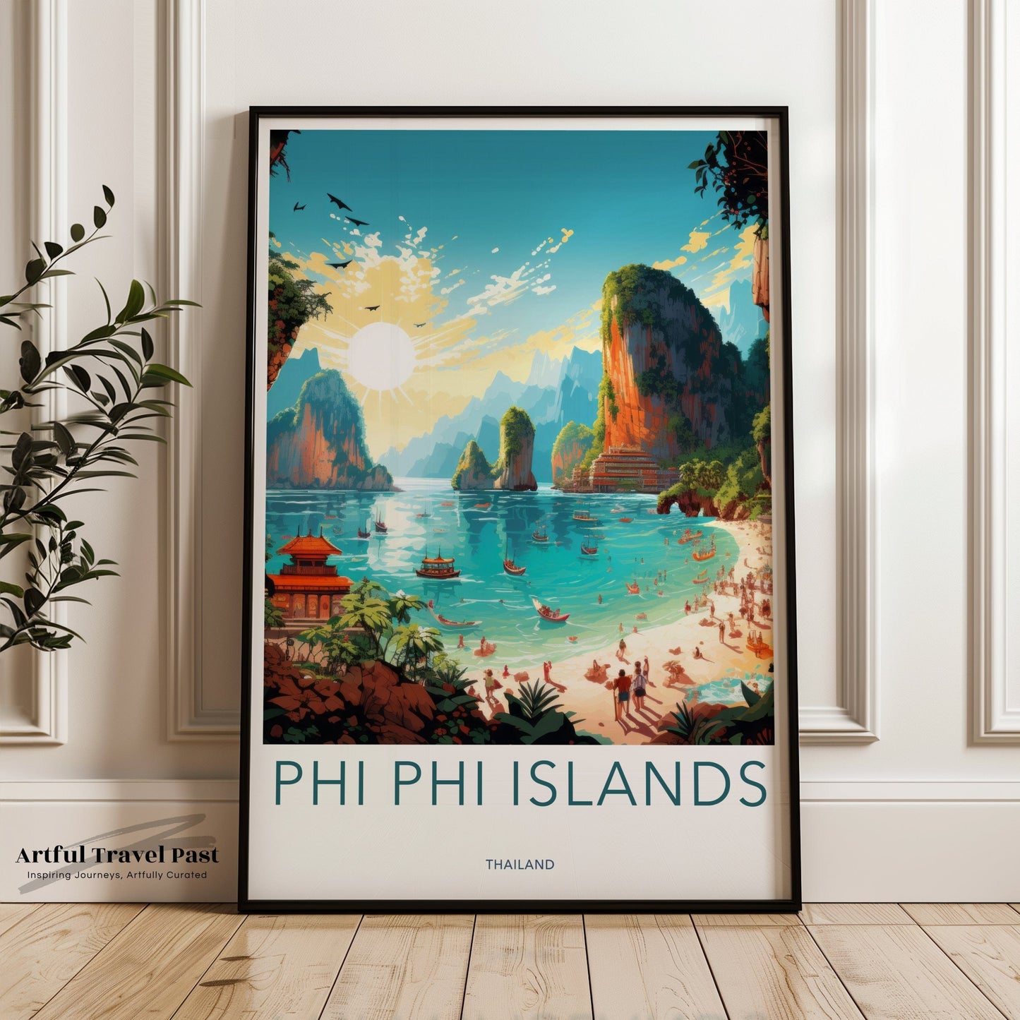 Phi Phi Islands Poster | Thailand Wall Art | Asia Decor