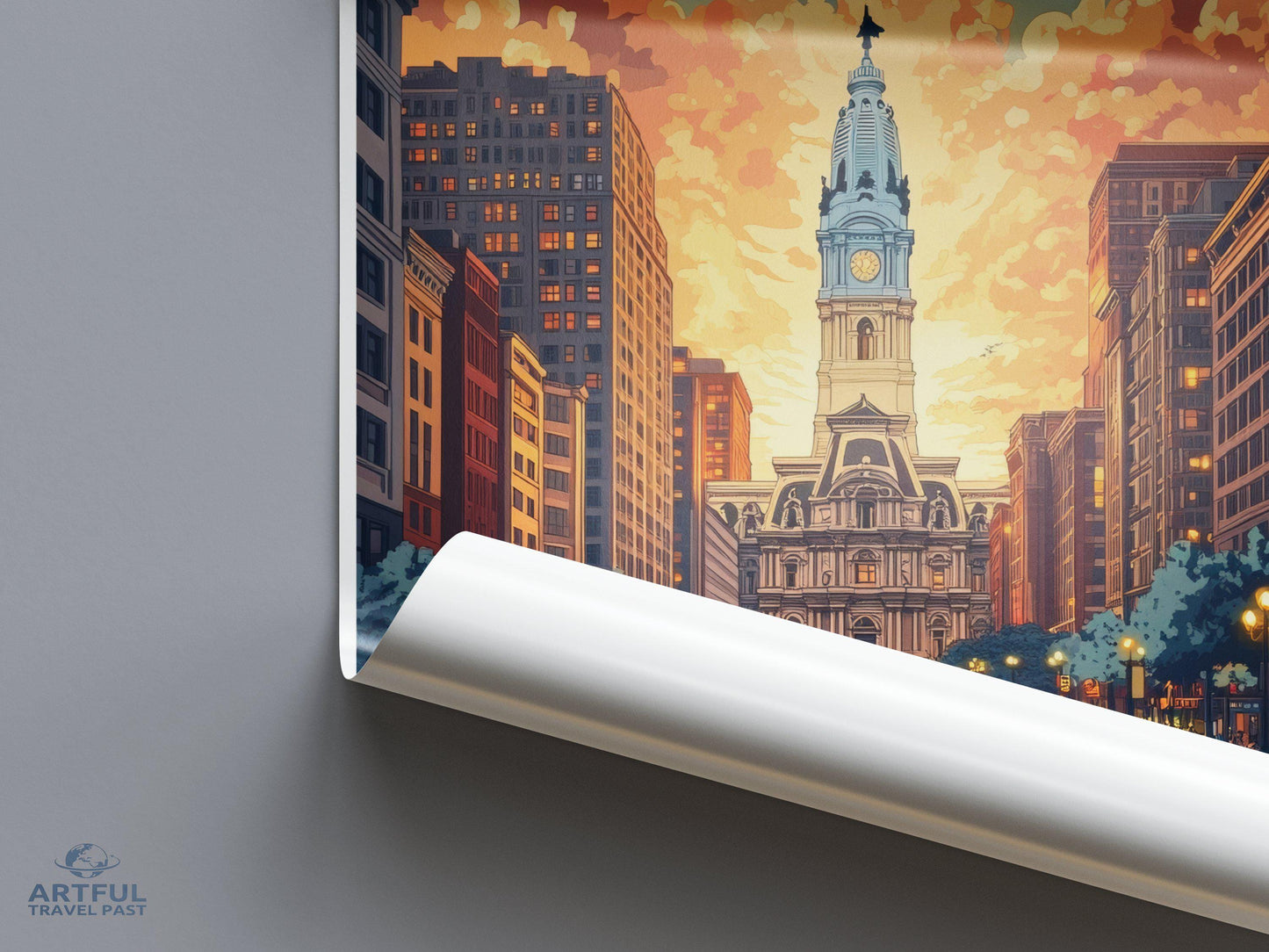 Philadelphia Poster | Pennsylvania Wall Art | America Decor