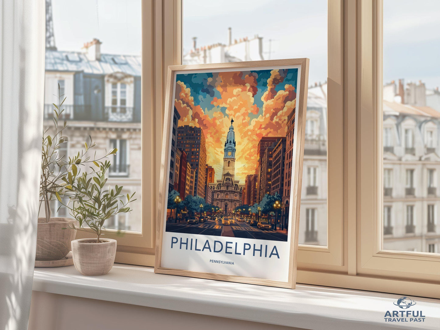 Philadelphia Poster | Pennsylvania Wall Art | America Decor