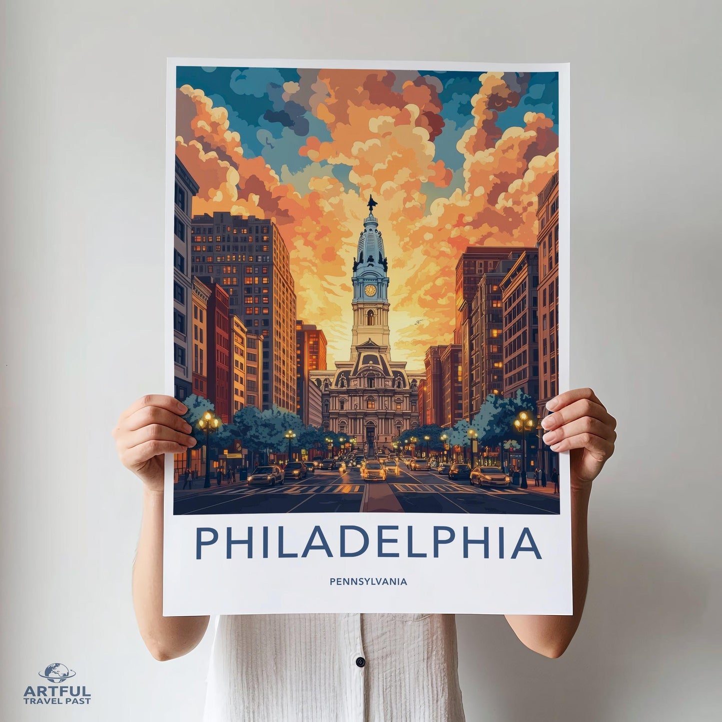 Philadelphia Poster | Pennsylvania Wall Art | America Decor