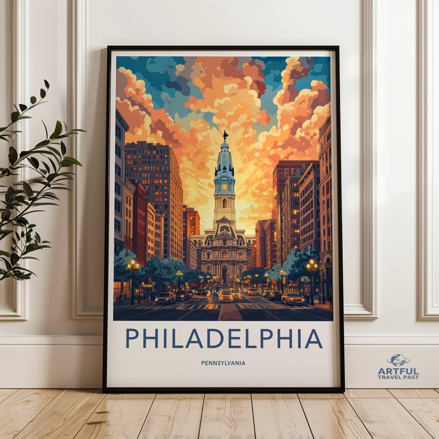 Philadelphia Poster | Pennsylvania Wall Art | America Decor