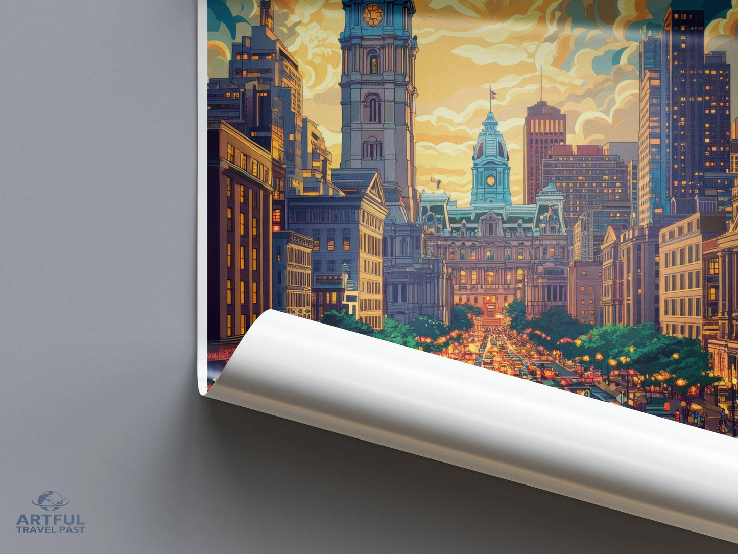 Philadelphia Poster | Pennsylvania Wall Art | America Decor