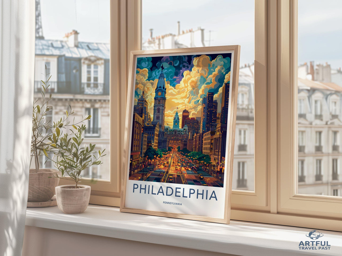 Philadelphia Poster | Pennsylvania Wall Art | America Decor