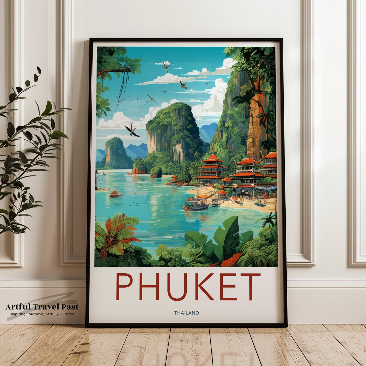 Phuket Poster | Thailand Wall Art | Southeast Asia Decor