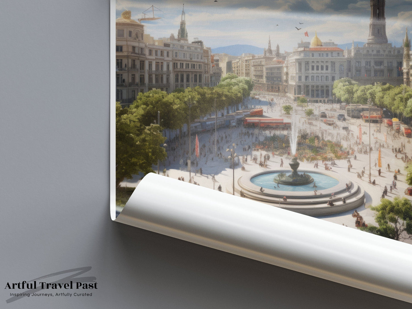 Plaça de Catalunya Poster - Spain Wall Art