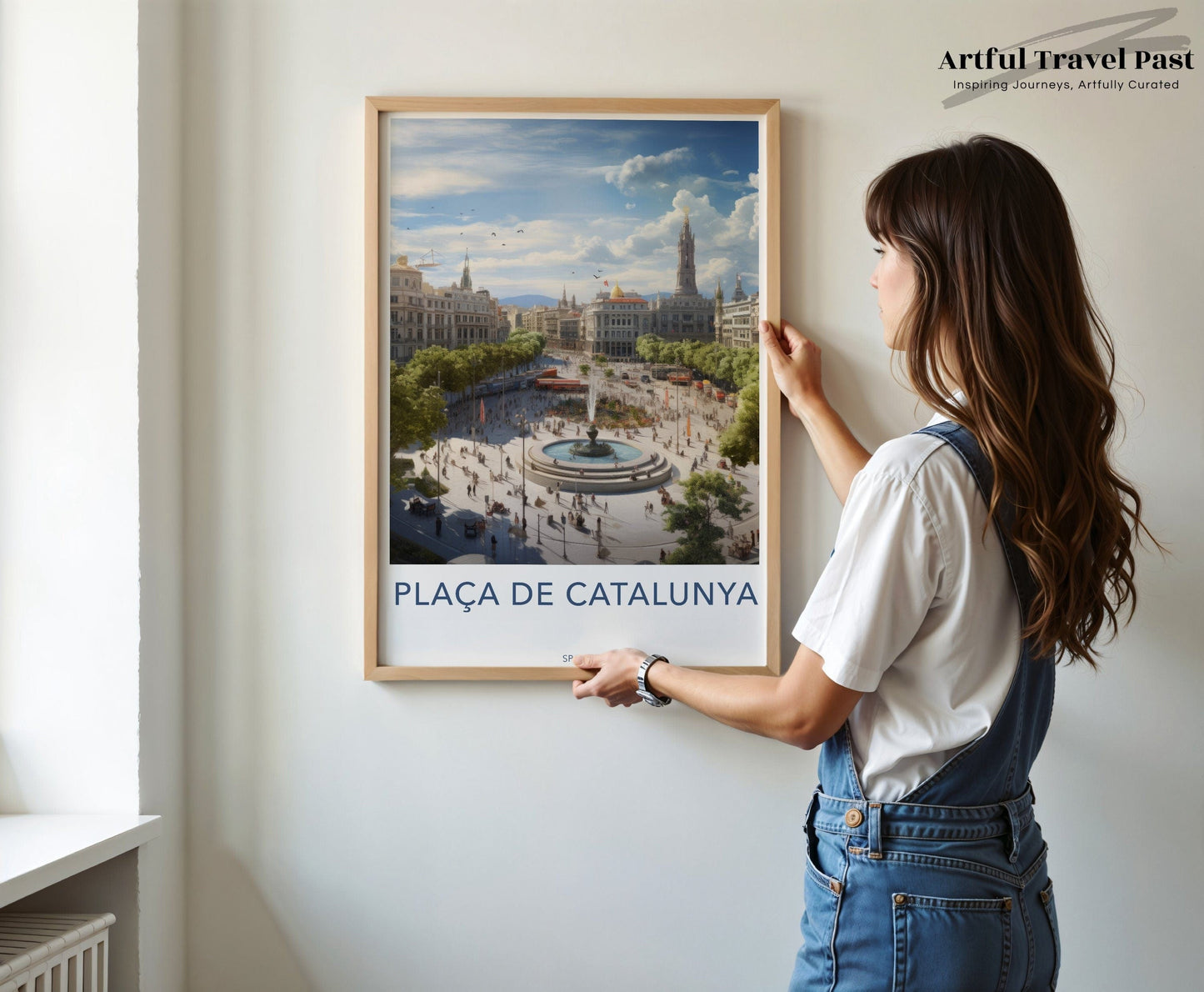 Plaça de Catalunya Poster - Spain Wall Art