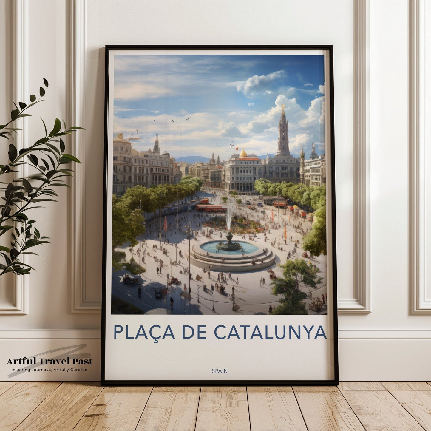 Plaça de Catalunya Poster - Spain Wall Art
