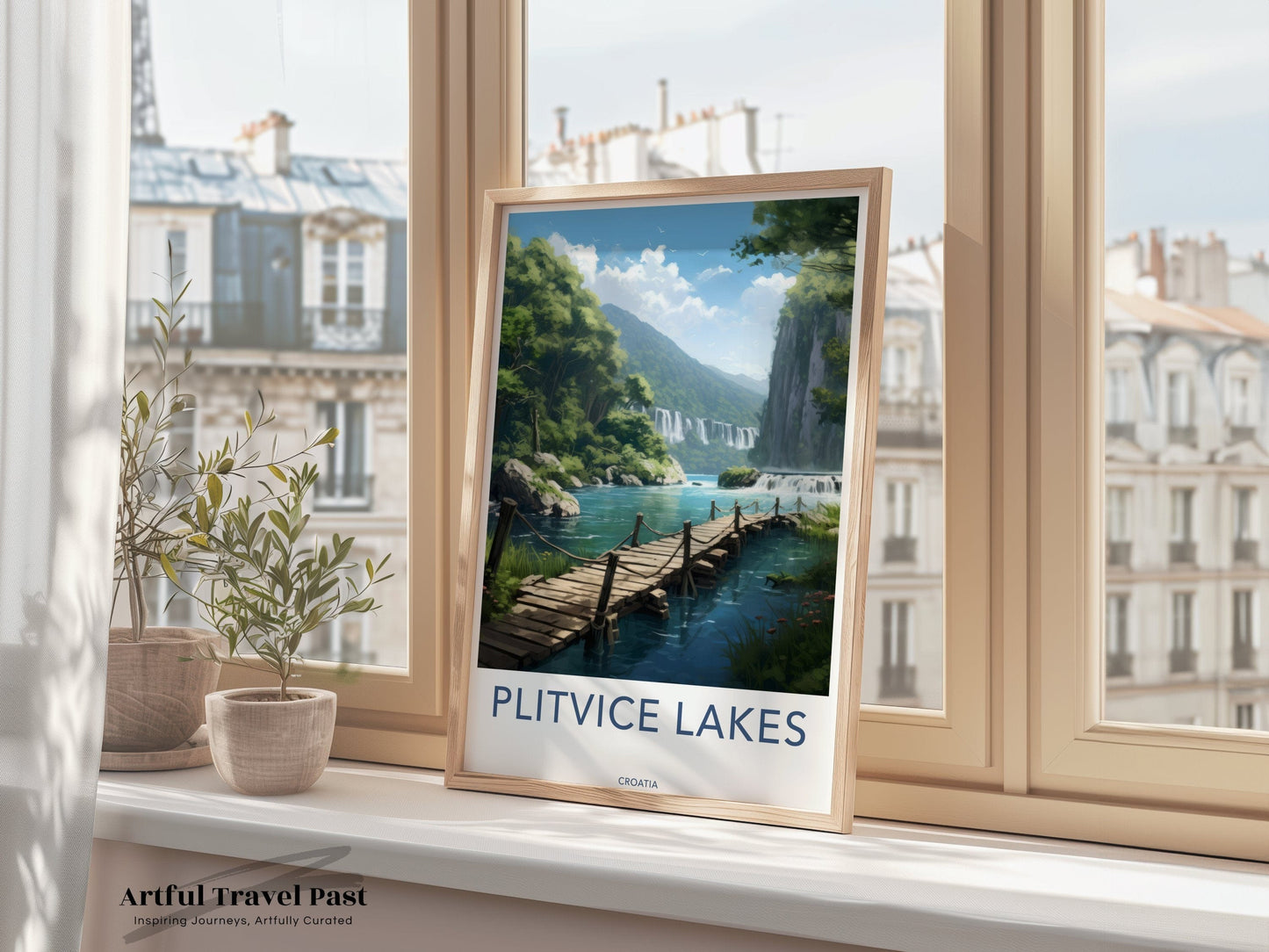 Plitvice Lakes Poster | Czech Republic Wall Art | Europe Art