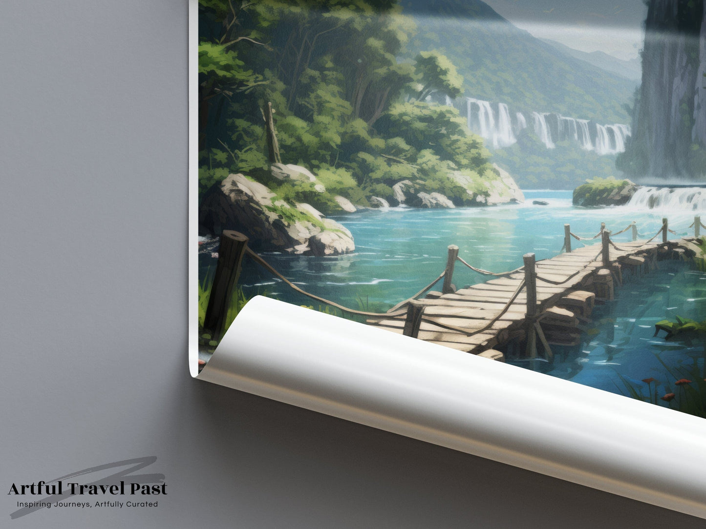 Plitvice Lakes Poster | Czech Republic Wall Art | Europe Art