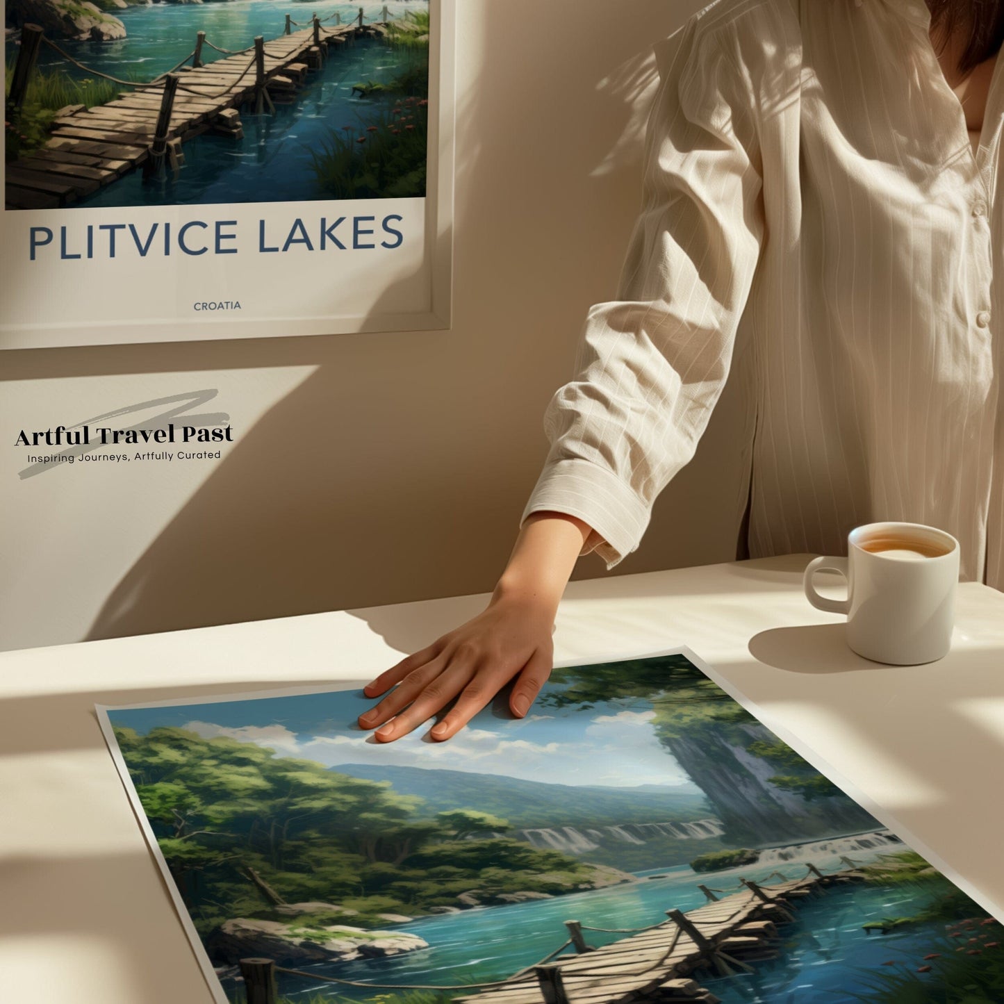 Plitvice Lakes Poster | Czech Republic Wall Art | Europe Art
