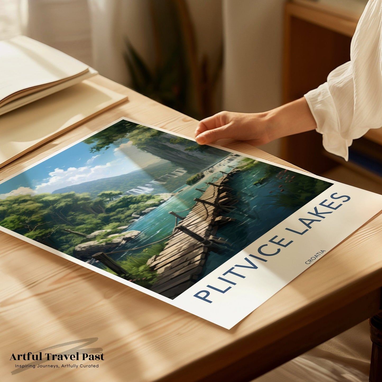 Plitvice Lakes Poster | Czech Republic Wall Art | Europe Art