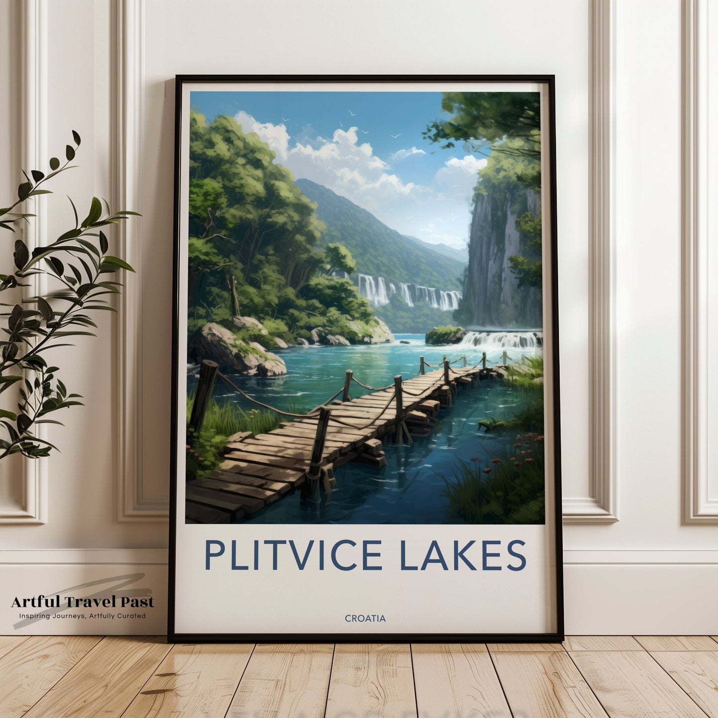 Plitvice Lakes Poster | Czech Republic Wall Art | Europe Art