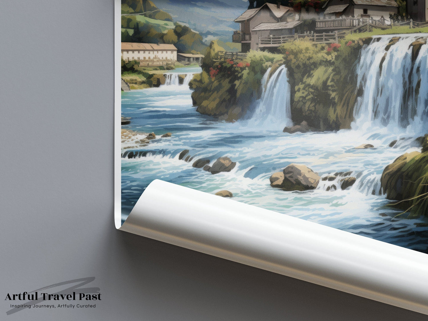 Pliva Falls Poster | Bosnia and Herzegovina Wall Art